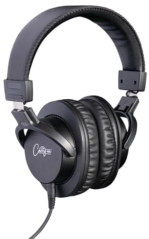 Carry-on SH100 Cuffie Over Ear Chiuse con Archetto Imbottito con 3 m di Cavo Rimovibile e Jack 3,5 mm Incluso più un Adattatore da 6,3 mm, Perfette per Musica, Giochi, Podcast e Strumenti Musicali