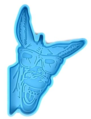 Pnuokn Silikonform, Motiv: Brille, Eselkopf, Schlüsselanhänger, Silikonform mit Loch, Schlüsselanhänger, Anhänger, handgefertigte Form für Valentinstag, Geburtstag