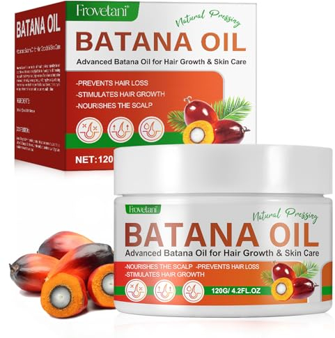 Batana öl für Haare und Kopfhaut, Batana Öl für Haarwachstum Verhindert Haarausfall, Repariert Beschädigtes Haar, Haarverdickung, Tief NäHrende Kopfhaut, Stärkendes für Gesundes Haarwachstum