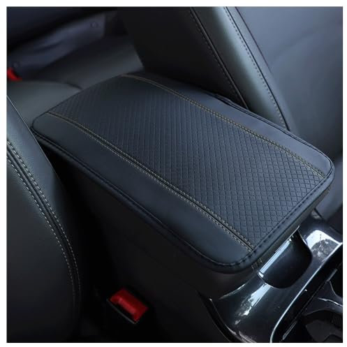 Coussin de Accoudoir Voiture Universel Four Seasons,Coussin Accoudoir en cuir en Fibre Gaufrée pour le Repose Coude,Accoudoir Central Universel Accessoire Voiture Interieur (Gris)