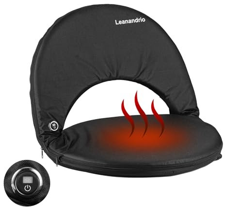 Stadium Seats with Back Support,Bleacher Chairs, Stadium Chair,seat heating,6-Position Reclining Waterproof Cushion, Ultralight, Foldable,Extra Thick Padding, with Shoulder Strap & Net Pocket