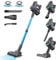 Akku Staubsauger, 25000Pa/175W/50Min Staubsauger Kabellos, Anti-Tangle-Bürste und Selbststehend, Ultraleichter Handstaubsauger akku vacuum cleaner Stielstaubsauger für Teppichen, Hartboden, Tierhaare