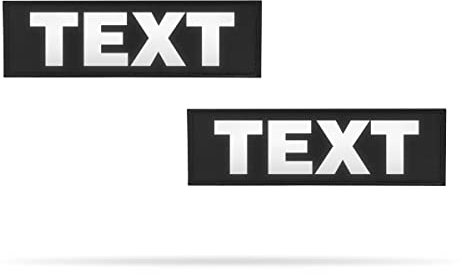 Leuchtender Shop – Klettsticker – Hundegeschirr Personalisiert – Klett Patch Selbst Gestalten - Hundegeschirr– Aufnäher – Hundegeschirr Leuchtend - Schwarz – 11x3cm