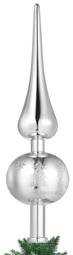 CALLARON Stern Weihnachtsbaum Spitze Für Christbaumspitze Vintage Baumspitze Mit Pailletten Dekorative Christbaum Spitze Weihnachtsschmuck Für Baumspitze