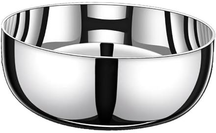 KESOTO Stainless Steel Basin Large Mixing Bowl Wash Basin Dish Tub Round Container Serving Bowl Metal Bowl for Muffins Marinades, Diameter 24cm