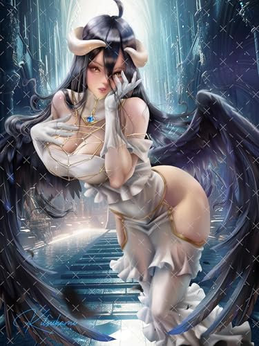 Albedo Poster - Hochwertiger 8-Farbdruck auf Seidenmatt-Papier - Verschiedene Größen A4, A3, A2, A1 - UV-Schutz, Wasserfest, Innen & Außen - Anime Kunst von Kitsukami - Overlord (A1)