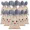 -Jute-Tragetasche, Geschenktasche mit Hasenohren, 10 x Kordelzug, Süßigkeitenbeutel, Leckereien, Leckereien, Jute, Jagdfüller für Kinder und Mädchen