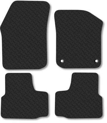 VW Up! (2012-2023) 5mm Rubber Car Mats | Heavy Duty Rubber Tailored Fit Floor Mats Full Coverage Durable Waterproof Accessories Easy Clean Anti Slip Made in the UK