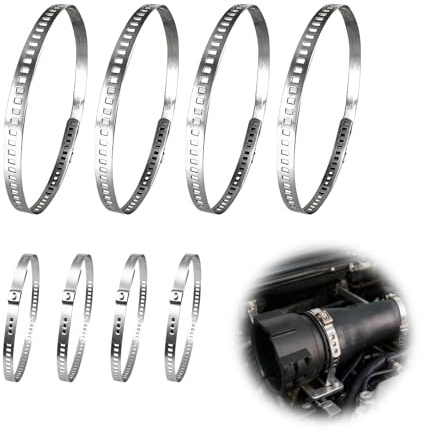 8 Stück CV Achsmanschetten Schellen, Antriebswellenmanschette 25-50mm und 50-120mm, Edelstahl Achsmanschette Klemmschellen für Antriebswellen, Langlebig Verstellbare Klemmschelle Achsmanschette