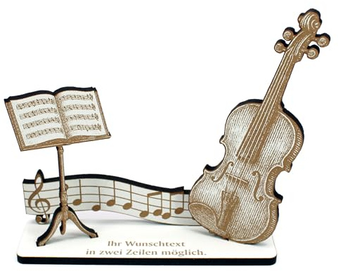 DEKOLANDO Dekoaufsteller Geldgeschenk Violine Geige – Geschenk für Musiker mit Wunschtext - Violinist & Violinistin – Klassik Folk Pop Geschenkidee