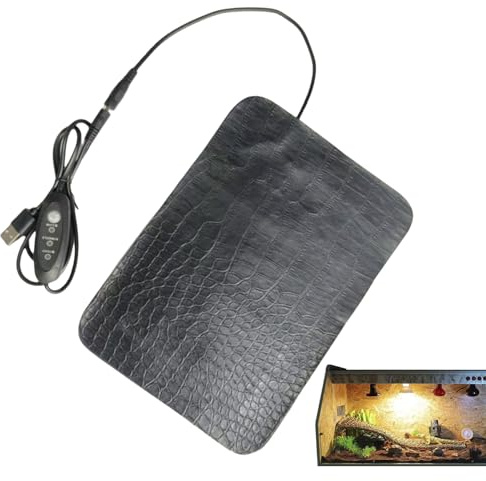 GkgWuxf Reptile Heating Pad | Waterproof Terrarium Heater Warmer Mat,Hermit Crab Heating Pad,for Lizard Frogs Snake Hermit Crab Small Animals Spider Leopard Gecko