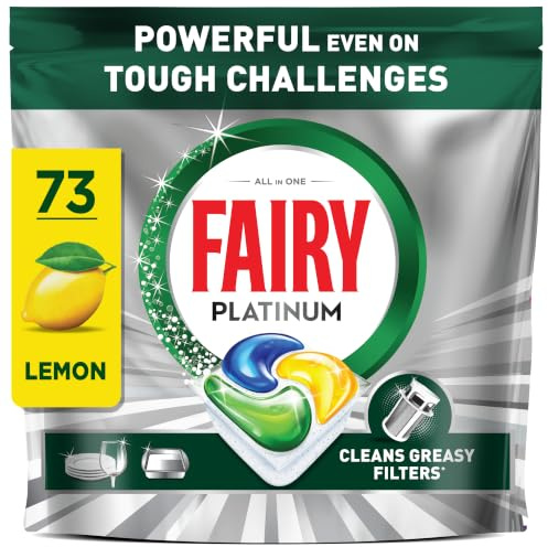 Fairy Platinum Dishwasher Tablets, Lemon, 73 Capsules
