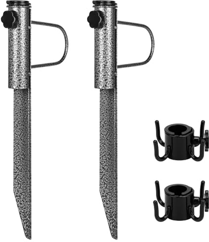 DBREAKS Soporte para Sombrilla de Playa, Soporte De Sombrilla Playa, Soporte para Sombrilla de Acero, Soporte para Sombrilla, para Paraguas con un Diámetro de 20-35 cm, Negro