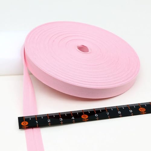 Generisch Schrägband Baumwolle 12mm Gefalzt zum nähen Nahtband (Rosa Pink, 27.5 Metre)