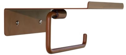 Box and beyond - Toilettenpapierhalter zur Wandmontage – 14 x 6 x 12 cm – Metall Terrakotta – Toilette, WC, Badezimmer – Zubehör – Industriestil