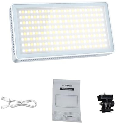 RASTKY RGB-LED-Videoleuchte, 40 W, Tragbares Studio-Fülllicht für Fotografie, Live-Streaming, 24 Szenenmodi, Angezeigt auf Smart-Screen-Kamera, Telefon-Fülllicht