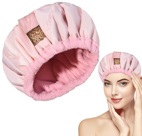 Deep Conditioning Cap - 25 cm Diameter Cordless Heat Wrap | Microwaveable | Thermal Hair, Heated Steamer Bonnet for Moisturizing, Home Spa Hot Oil for Curly Natural Hair