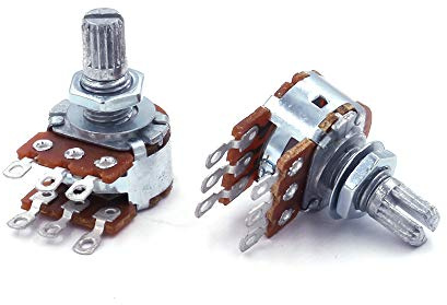 2 x Potentiometer Axial 500KΩ (A500K), für geschweißten Draht.