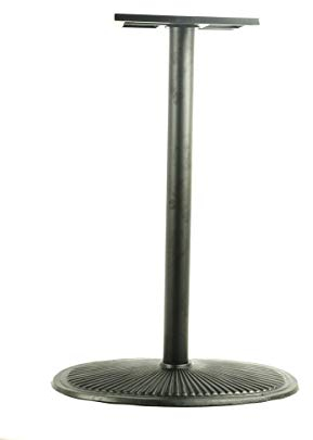 Tischgestell 105 cm schwarz großer runder Fuß 75x 45cm aus Gusseisen Modell Bern mit verstellbaren Bodengleitern