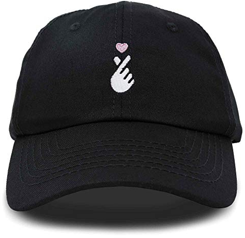 Kpop Koreanische Liebe Snap Finger Hand Herz Hut Son Hatu Damen Baseball Cap, Schwarz, Einheitsgröße