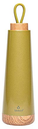 Chic Mic Unisex – Erwachsene Bioloco Loop Isolierflasche, Olivgrün, 7.5 cm x 7.5 cm x 28 cm