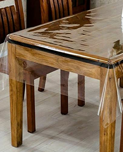 PVC Vinyl Tablecloth Cover Protector in Width 140cm – Sold by the meter (Clear 0.25 mm, 1 Meter)