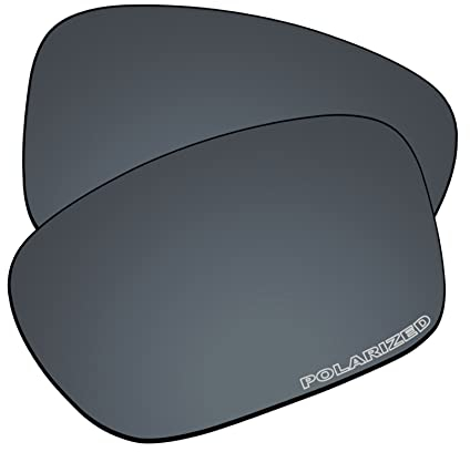 EZReplace Verres de rechange pour lunettes de soleil Oakley Sliver OO9262 (verres polarisés), Miroir en polycarbonate noir mis à jour, Taille unique
