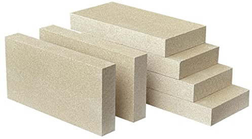 Ladrillos refractarios para estufa de leña, repuesto para estufa estadounidense FBP6, tamaño 9 x 4-1/2 x 1-1/4 pulgadas, paquete de 6