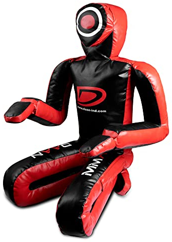 Daan Mma Grappling Dummy Judo Boxsack Dummy BJJ Sitzposition Brazilian Jiu Jitsu Submission Dummy Selbstverteidigung Training Wrestling Vinyl Dummy 1,8 m ungefüllt