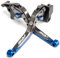 ESPEEDMTC Per Aprilia RS 125 2006-2010 Modificato di CNC In Lega di alluminio 6 stadi Lunghezza Regolabile Pieghevole Leva di Frizione del Freno (Blue)