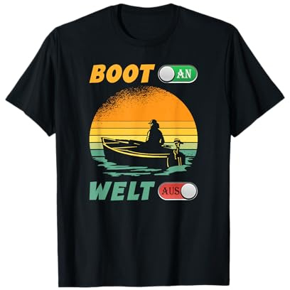 Boot An Welt Aus Sportboot Bootszubehör Motorboot T-Shirt