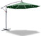 Joparri Alu Ampelschirm LED Solar Sonnenschirm Grün Ø 300 cm mit Kurbel| Ampelschirm mit Ständer | Gartenschirm Sonnenschutz UV-Schutz Aluminium | Kurbelschirm Marktschirm wasserdicht