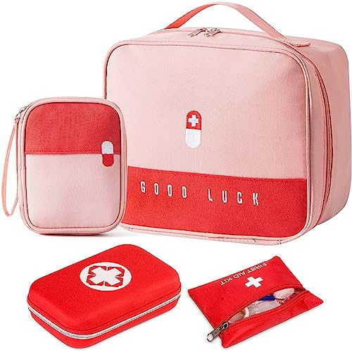 YUTUY 4stk Medikament Tasche,Medikamententasche Große Kapazität Notfalltasche Leer Wasserdicht Erste Hilfe Tasche Tragbar Betreuertasche Reiseapotheke Tasche Erste