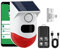 Solar Sound Strobe Light Alarm with Motion Detector and Remote Controller,maxant Home Security Audible Strobe Alarm Detector 120db Sound Security Siren Light IP67 Waterproof, for Home,Yard,Garden