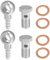 X AUTOHAUX Lot de 8 adaptateurs de fixation pour banjo Argenté 14 mm ID 8 mm OD M14 x 1,5