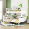 Moimhear Etagenbett 90(140) x200cm, mit Leiter und Sicherheitsgeländer, umbaubar in 2 getrennte Betten, Holzbett für Kinder, Jugendliche und Erwachsene (Weiß)