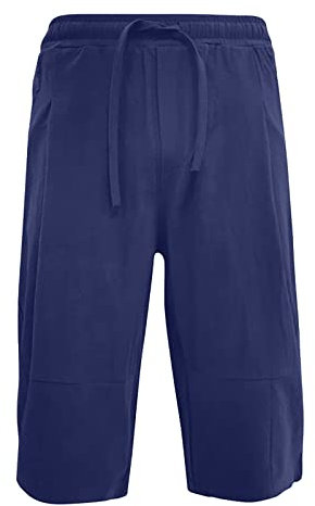 rtdgcv Women's Wide Leg Casual and Fashionable Shorts for Men Made of Solid Patchwork Cotton and Linen Tracksuit Bottoms, navy, XXXL