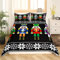 Homewish Nutcracker Duvet Cover Single, Retro Xmas Bedding Set for Kids Boys, Colorful Scandinavian Christmas Snowflakes Comforter Cover, Black White Bedroom Decor Winter Quilt Cover