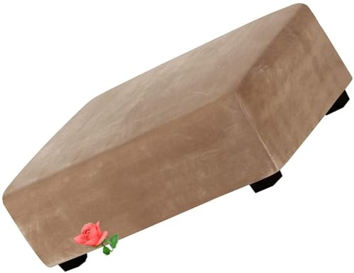 MeRcri Hockerbezug rechteckig Samt Jacquard Husse Überzug Bezug für Ottomane Fußbank Stretch bezug hocker Bezug für Ottomane (Color : #g, Size : 80x60-70cm)