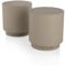 LARS NYSØM Juego de Salero y Pimentero | Salero y Pimentero de Acero Inoxidable con Moderno Diseño Minimalista, Fácil Recarga (Taupe Brown)