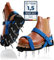 Briliantwerk® Chaussures à ongles avec fermeture Velcro - Utilisable comme chaussures de chape ou aérateur de pelouse - Semelle stable pour une aérification parfaite - (ongles longs)