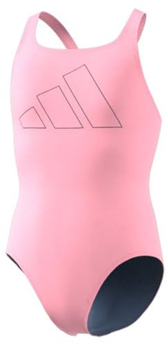 adidas Mädchen Performance Big Bars Swimsuit Kids, pink Spark, 5-6 Years