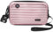 FuninCrea Crossbody Taschen für Frauen, PVC Koffer geformte kleine Crossbody Tasche mit Schulter- und Handgelenkriemen, tragbare Umhängetasche Telefon Tasche mit Mesh Tasche für Reisen (Rosa)