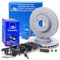ATE Bremsenset Vorderachse inkl. Bremsscheiben vorne Ø 322 mm belüftet Gelochtund Ceramic Bremsbeläge vorne + Warnkontakt Kompatibel mit MERCEDES C-Klasse (W204, S204), E-Klasse (W212, C207, S212)