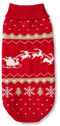 Wolters Strickpullover Santa rot/Gold, Größe:20 cm