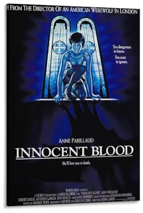 LIANGSHUANG 1990er Jahre Comedy Horrorfilme Unschuldiges Blut Poster Wandkunst Poster Scroll Leinwand Gemälde Bild Wohnzimmer Dekor Zuhause 20 x 30 cm