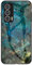 EasyShow Custodia per Motorola Edge 20, Motorola Edge 20 Sottile e Slim Marmo Cover Posteriore in Vetro Temperato con Bordo in TPU Protettiva Cover per Motorola Edge 20 (Blu)