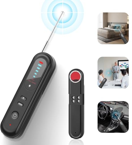 Comius Sharp Detector de Cámara Espía, Detector de Camaras y Microfonos Ocultos, Señal RF Inalámbrico Detector Bug Detector, Detector de Bichos GPS de Señal Inalámbrico Detector para Hogar Hotel