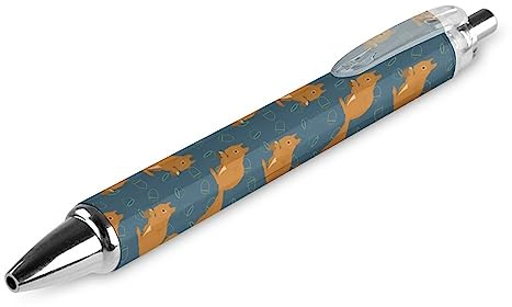 Novaj Niedlicher Eichhörnchen-Kugelschreiber mit Tiermuster, einziehbar, für Zuhause, Büro, 1 Stück