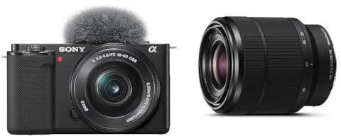 Sony Alpha ZV-E10 | APS-C spiegellose Vlog-Kamera (schwenkbarer Bildschirm für Vlogging & SEL-2870 Standard-Zoom Objektiv (28-70 mm